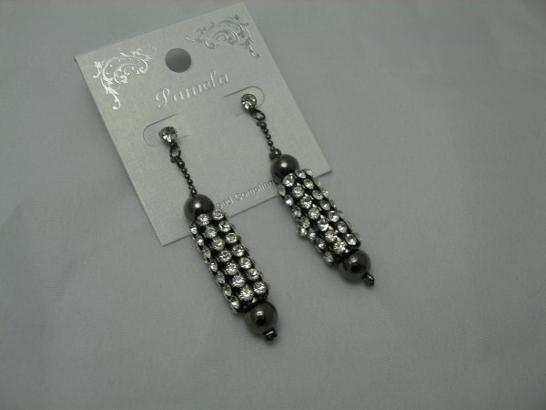 Crystal Stone Earring in Silver